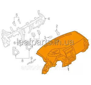 Торпедо (гола) сіра K - GRAY Nissan Leaf ZE0 (10-12) 68200-3NA0A