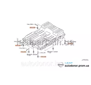Болт/ гвинт короба акумуляторної батареї Nissan Leaf ZE0/AZE0 (10-17) 74480-3NA0B