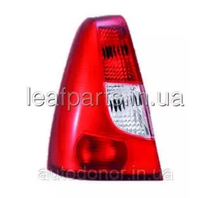 Скло ліхтаря/стопа заднього ліве червоно-біле QSP Dacia/Renault Logan фаза 1