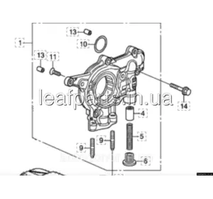 Масляний насос Honda Clarity 1,5T (17-) 15100-5R0-003 Масляний насос Honda Clarity 1,5T (17-) 15100-5R0-003