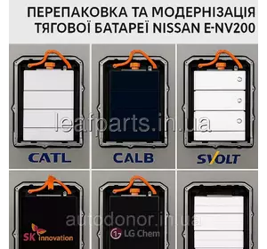 Перепаковка та модернізація тягової батареї Nissan e-NV200 Перепаковка та модернізація тягової батареї Nissan e-NV200