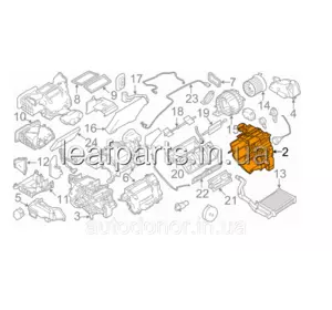 Корпус пічки (вентилятор, права частина) Nissan Leaf ZE0 (10-12) 27122-1FC0D Корпус пічки (вентилятор, права частина) Nissan Leaf ZE0 (10-12) 27122-1FC0D