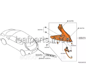 Фара задня (ліхтар/стоп) ліва Nissan Leaf ZE1 (18-) 26555-5SA0A дефект Фара задня (ліхтар/стоп) ліва Nissan Leaf ZE1 (18-) 26555-5SA0A дефект