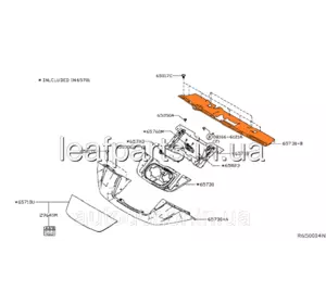 Накладка панелі передньої (телевізора) Nissan Leaf ZE1 (18-19) 62322-5SA0A Накладка панелі передньої (телевізора) Nissan Leaf ZE1 (18-19) 62322-5SA0A