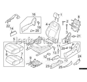Сидіння переднє праве ручне регулювання, текстиль Nissan Ariya (22-) 87600-5MP0A Сидіння переднє праве ручне регулювання, текстиль Nissan Ariya (22-) 87600-5MP0A