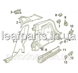 Обшивка багажника арки колеса права VW ID.4 (20-) 11K-867-428-D-CA9
