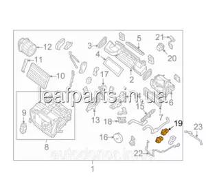 Актуатор моторчика печки (кондиционер) Nissan Leaf ZE0 / AZE0 (10-17) 27731-3NK0A Актуатор моторчика печки (кондиционер) Nissan Leaf ZE0 / AZE0 (10-17) 27731-3NK0A