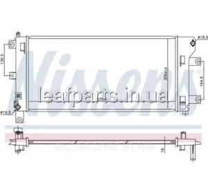 Радіатор охолодження + AC NISSENS Nissan Leaf AZE0 (13-17) 21410-3NL0A Радіатор охолодження + AC NISSENS Nissan Leaf AZE0 (13-17) 21410-3NL0A