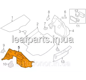 Обшивка арки багажника ліва чорна G - GRAY Nissan Leaf AZE0 (13-17) 84951-3NF0B Обшивка арки багажника ліва чорна G - GRAY Nissan Leaf AZE0 (13-17) 84951-3NF0B