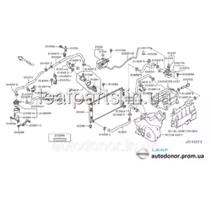 Опора радіатора верхня гумова Nissan Leaf ZE0/AZE0 (10-17) 21506-10V00 Опора радіатора верхня гумова Nissan Leaf ZE0/AZE0 (10-17) 21506-10V00