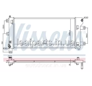 Радіатор охолодження + AC NISSENS Nissan Leaf AZE0 (13-17) 21410-3NF0A Радіатор охолодження + AC NISSENS Nissan Leaf AZE0 (13-17) 21410-3NF0A