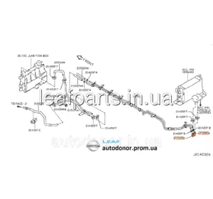 Випускний шланг (патрубок) перетворювача Nissan Leaf ZE0 (10-12) 21505-3NA0D Випускний шланг (патрубок) перетворювача Nissan Leaf ZE0 (10-12) 21505-3NA0D
