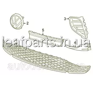 Накладка переднього бампера ліва VW ID4 (20-) 11K-853-665-9B9 Накладка переднього бампера ліва VW ID4 (20-) 11K-853-665-9B9