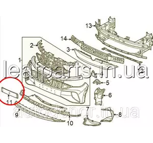 Подіум номерного знака VW ID4 (20-) 11K-807-287-9B9 Подіум номерного знака VW ID4 (20-) 11K-807-287-9B9