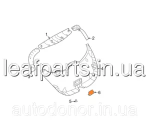 Ручка дверей (кришки, ляди) багажника внутрішня Nissan Leaf ZE1 (18-) 90940-5SK0A Ручка дверей (кришки, ляди) багажника внутрішня Nissan Leaf ZE1 (18-) 90940-5SK0A