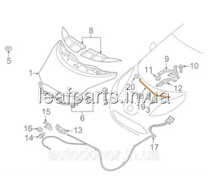 Палиця опора капота Nissan Leaf ZE1 (18-) 65771-5SK0A Палиця опора капота Nissan Leaf ZE1 (18-) 65771-5SK0A