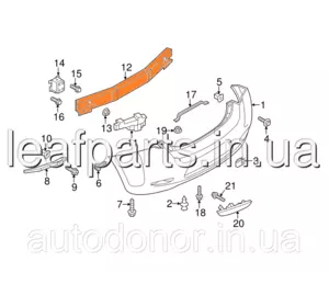 Підсилювач заднього бампера Nissan Leaf ZE0 / AZE0 (10-17) 85030-3NA1A / 85030-3NF0A Підсилювач заднього бампера Nissan Leaf ZE0 / AZE0 (10-17) 85030-3NA1A / 85030-3NF0A