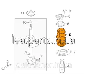 Пружина передня Nissan Leaf ZE1 (18-) 54010-5SA0A Пружина передня Nissan Leaf ZE1 (18-) 54010-5SA0A