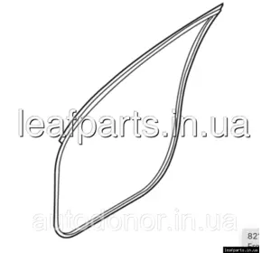 Ущільнювач двері передня лівий Hyundai Kona Electric (22-) 82130J9000 Ущільнювач двері передня лівий Hyundai Kona Electric (22-) 82130J9000