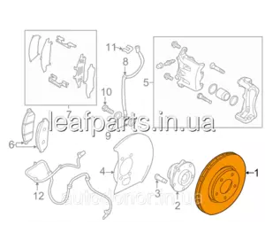 Диск тормозной передний ROADHOUSE Nissan Leaf ZE0 / AZE0 (10-17), NV200 (Evalia) RH 61531.10 Диск тормозной передний ROADHOUSE Nissan Leaf ZE0 / AZE0 (10-17), NV200 (Evalia) RH 61531.10