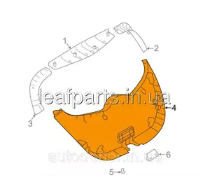 Обшивка дверей (кришки, ляди) багажника нижня Nissan Leaf AZE0 (13-17) 90901-3NF0A Обшивка дверей (кришки, ляди) багажника нижня Nissan Leaf AZE0 (13-17) 90901-3NF0A