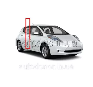 Скло бічне праве заднє дверне (пасажирське) Nissan Leaf ZE0 / AZE0 / ZE1 (10-) 82300-3NA0A