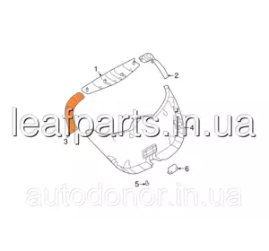 Обшивка дверей (кришки, ляди) багажника права Nissan Leaf AZE0 (13-17) 90902-3NF0A Обшивка дверей (кришки, ляди) багажника права Nissan Leaf AZE0 (13-17) 90902-3NF0A