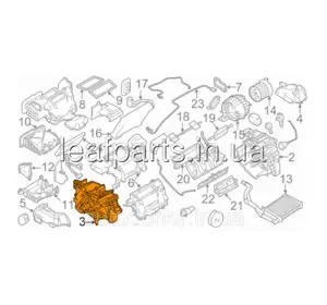 Корпус пічки (кондиціонер, ліва частина) Nissan Leaf ZE0 (10-12) 27122-1FD0B Корпус пічки (кондиціонер, ліва частина) Nissan Leaf ZE0 (10-12) 27122-1FD0B