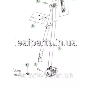 Ремінь безпеки передній лівий (водія) Tesla Model 3 (16-) 1081255-01-F Ремінь безпеки передній лівий (водія) Tesla Model 3 (16-) 1081255-01-F