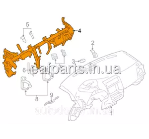 Підсилювач торпедо (труба підторпедна) Nissan Leaf ZE0 / ZE0 / ZE1 (10-) 67870-3NA0A Підсилювач торпедо (труба підторпедна) Nissan Leaf ZE0 / ZE0 / ZE1 (10-) 67870-3NA0A