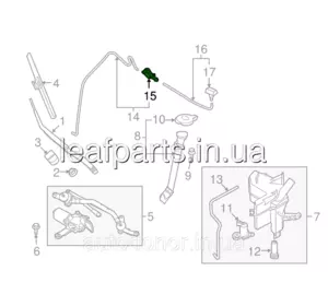 Конектор шланга омивача переднього скла Nissan Leaf ZE0 / AZE0 (10-17) 28937-EB70A Конектор шланга омивача переднього скла Nissan Leaf ZE0 / AZE0 (10-17) 28937-EB70A