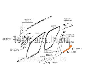 Накладка порога заднього права сіра K - GRAY Nissan Leaf ZE0 (10-12) 769B6-3NA0A Накладка порога заднього права сіра K - GRAY Nissan Leaf ZE0 (10-12) 769B6-3NA0A