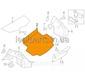 Пол багажника чорний G - GRAY Nissan Leaf AZE0 (13-17) 84908-3NF0B Пол багажника чорний G - GRAY Nissan Leaf AZE0 (13-17) 84908-3NF0B