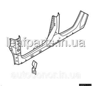 Порог оставу правий Nissan Ariya (22-) G6410-5MPMA Порог оставу правий Nissan Ariya (22-) G6410-5MPMA