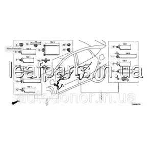 Проводка двері передня права Honda Clarity FCX (17-) 32752-TRV-A00 Проводка двері передня права Honda Clarity FCX (17-) 32752-TRV-A00
